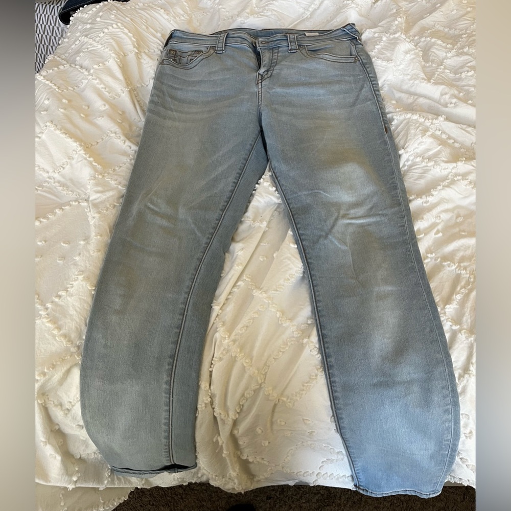 True Religion Jeans Womens Skinny Mid Rise Jennie Curvy Stretch 32x28